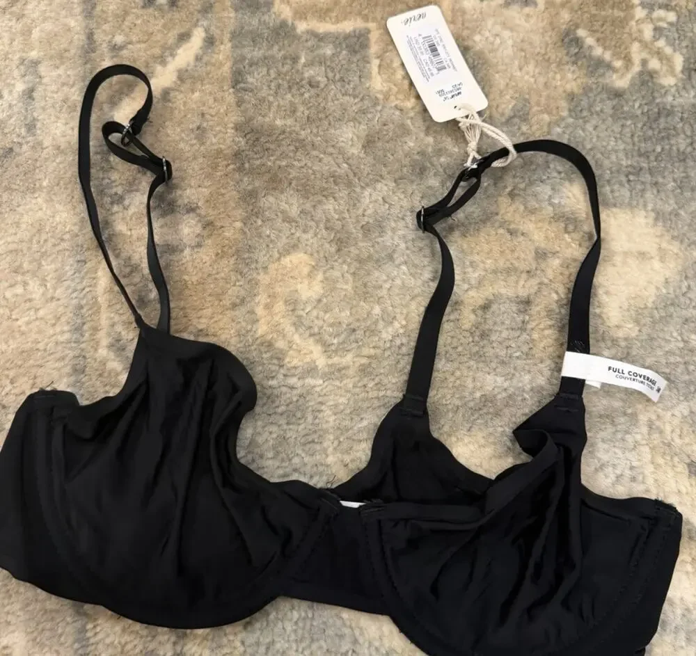 Smoothez By Aerie Full Coverage Unlined Bra Black 34B NWT $40